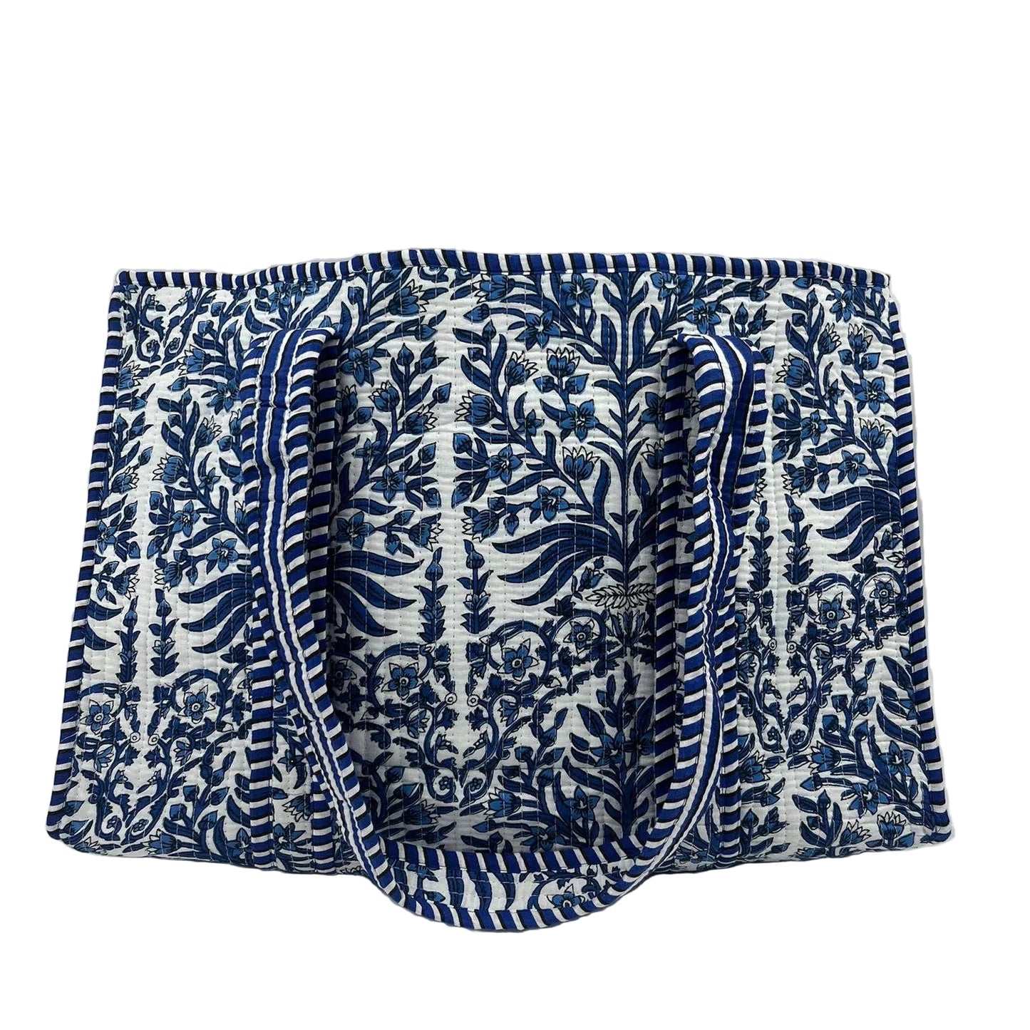 100% Cotton Kantha Quilted Boho Reversible (Small) Tote Bag