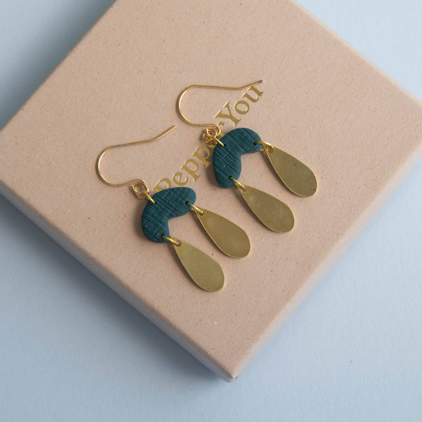 Forest Green Raindrop Earrings