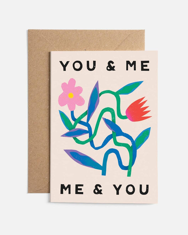 You & Me Greeting Card