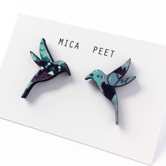 Hummingbird Statement Stud Earrings