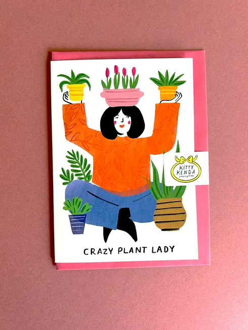 Crazy Plant Lady Greeting Card