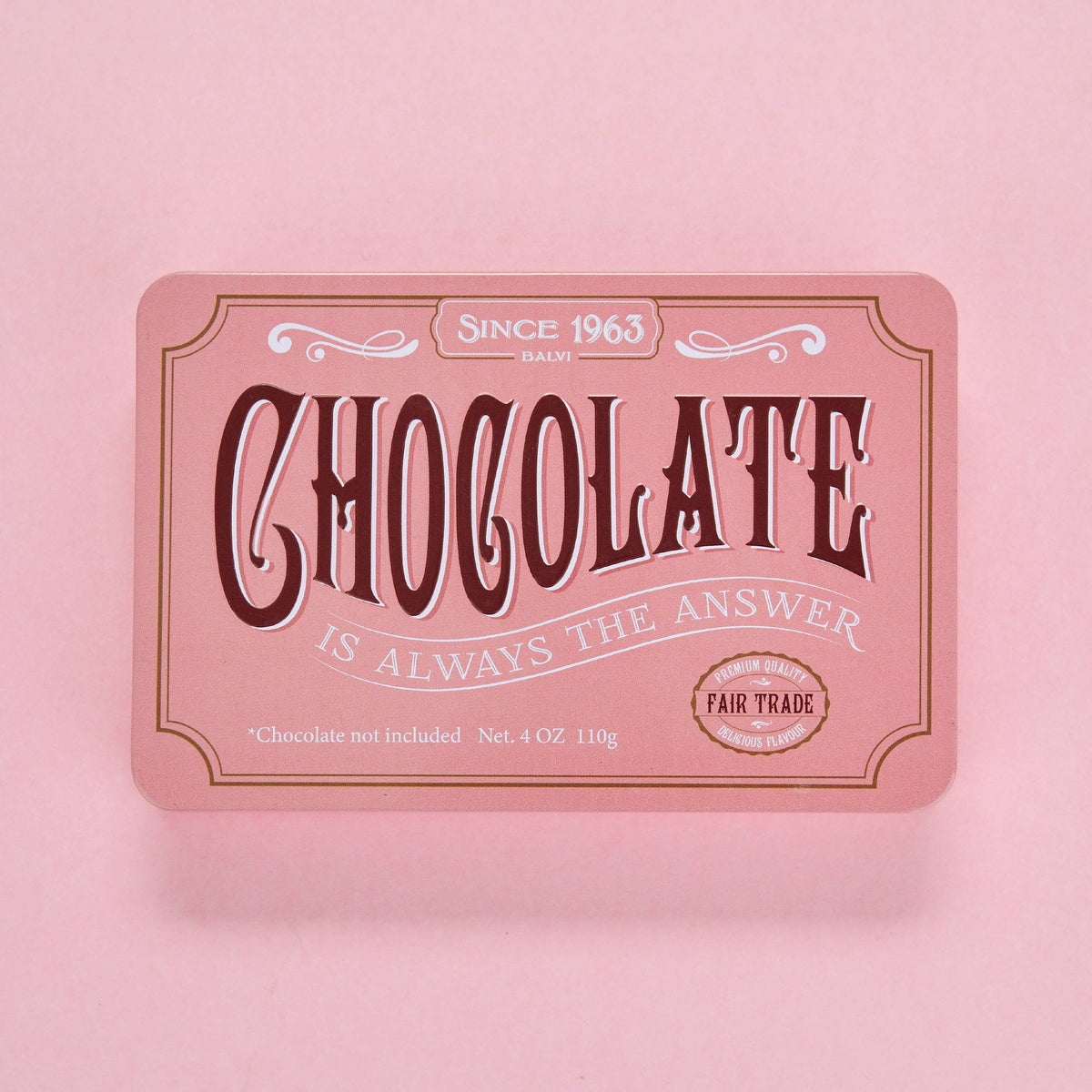 ‘Chocolate Is Always the Answer’ Tin Enclosed Notebook