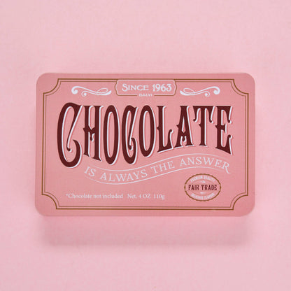 ‘Chocolate Is Always the Answer’ Tin Enclosed Notebook