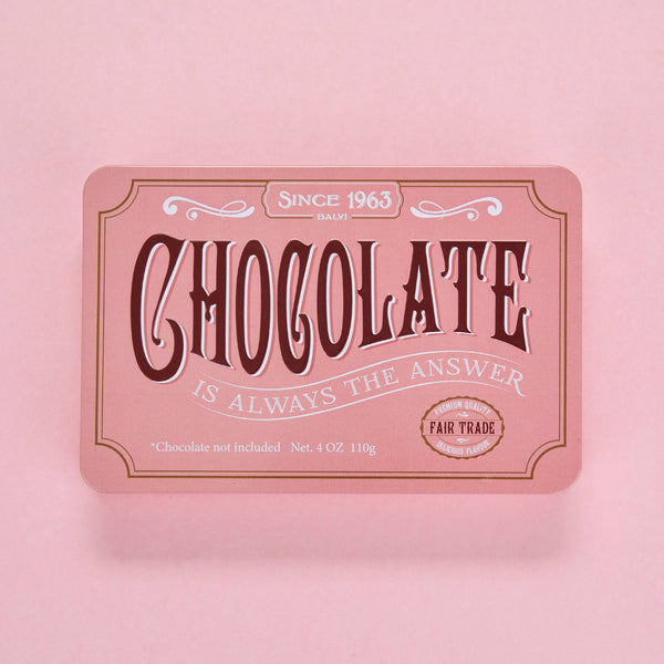 ‘Chocolate Is Always the Answer’ Tin Enclosed Notebook