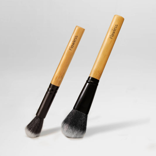 Flawless Beauty Brush Duo - Contour and Highlighter Makeup Brush Set