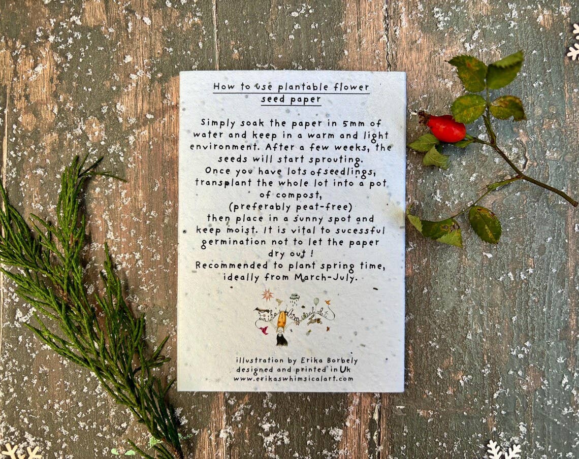 Peace on Earth Plantable Seeded Christmas Card