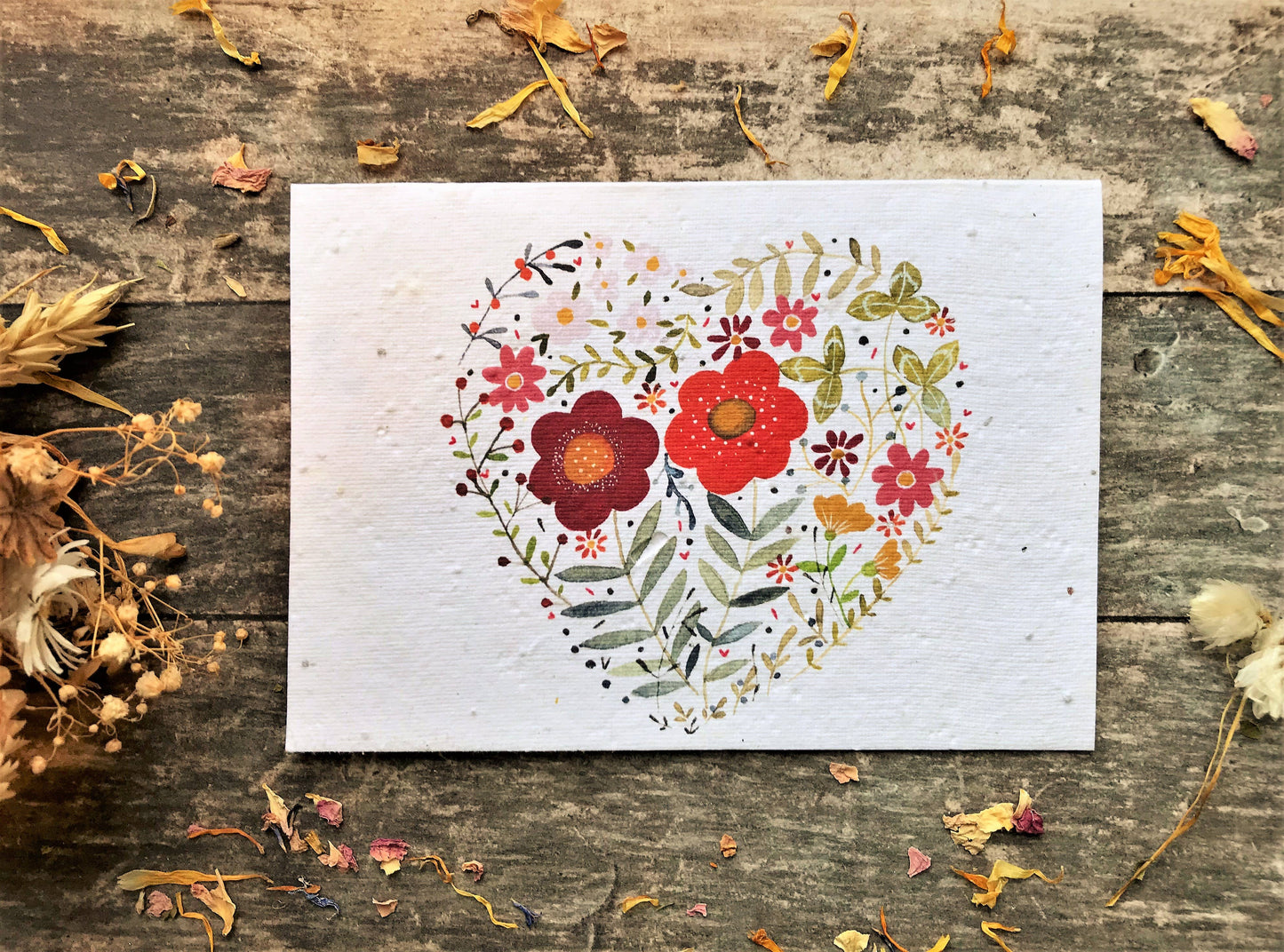 Floral Heart Plantable Card