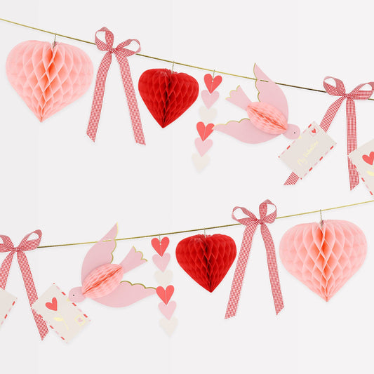 Meri Meri Valentines Lovebird Garland