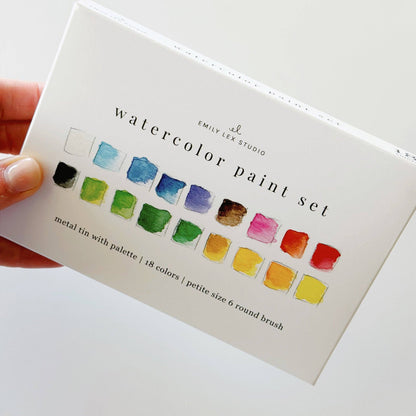 Watercolour Paint Set 18 Colours with Brush Included