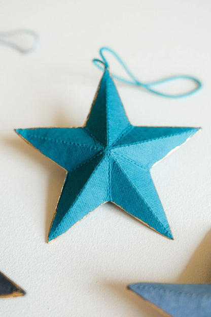 East End Press Set of Five Star Ornaments