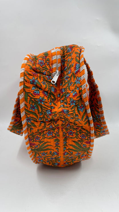 Coral Kantha Boho Heart Bag 
