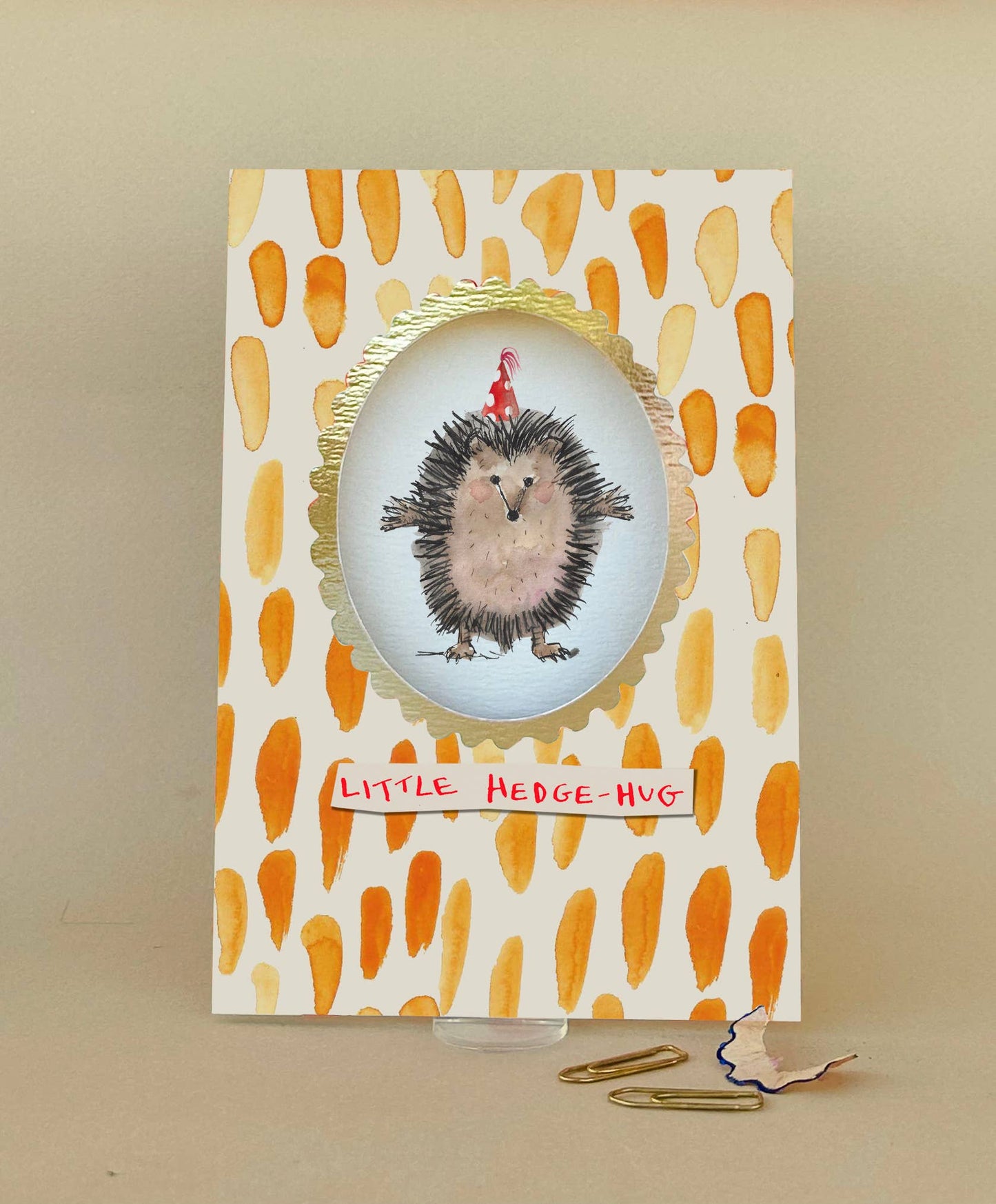 Little Hedge Hug Greetings Card