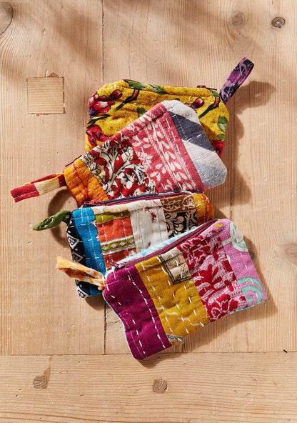 Kantha Cotton Coin Purse