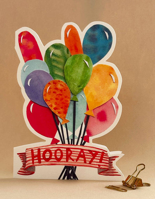 Balloons Cut out Card