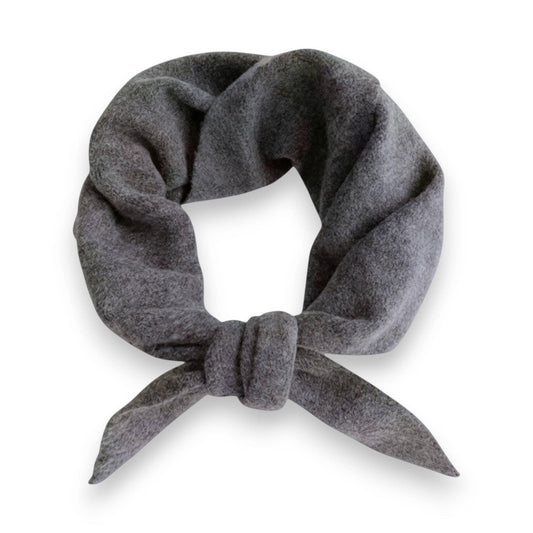 Charcoal Wool Blend Triangle Neck Scarf