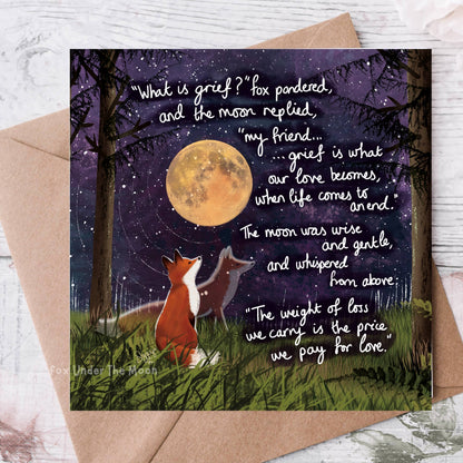 'Grief' - Greeting Card From Fox Under The Moon