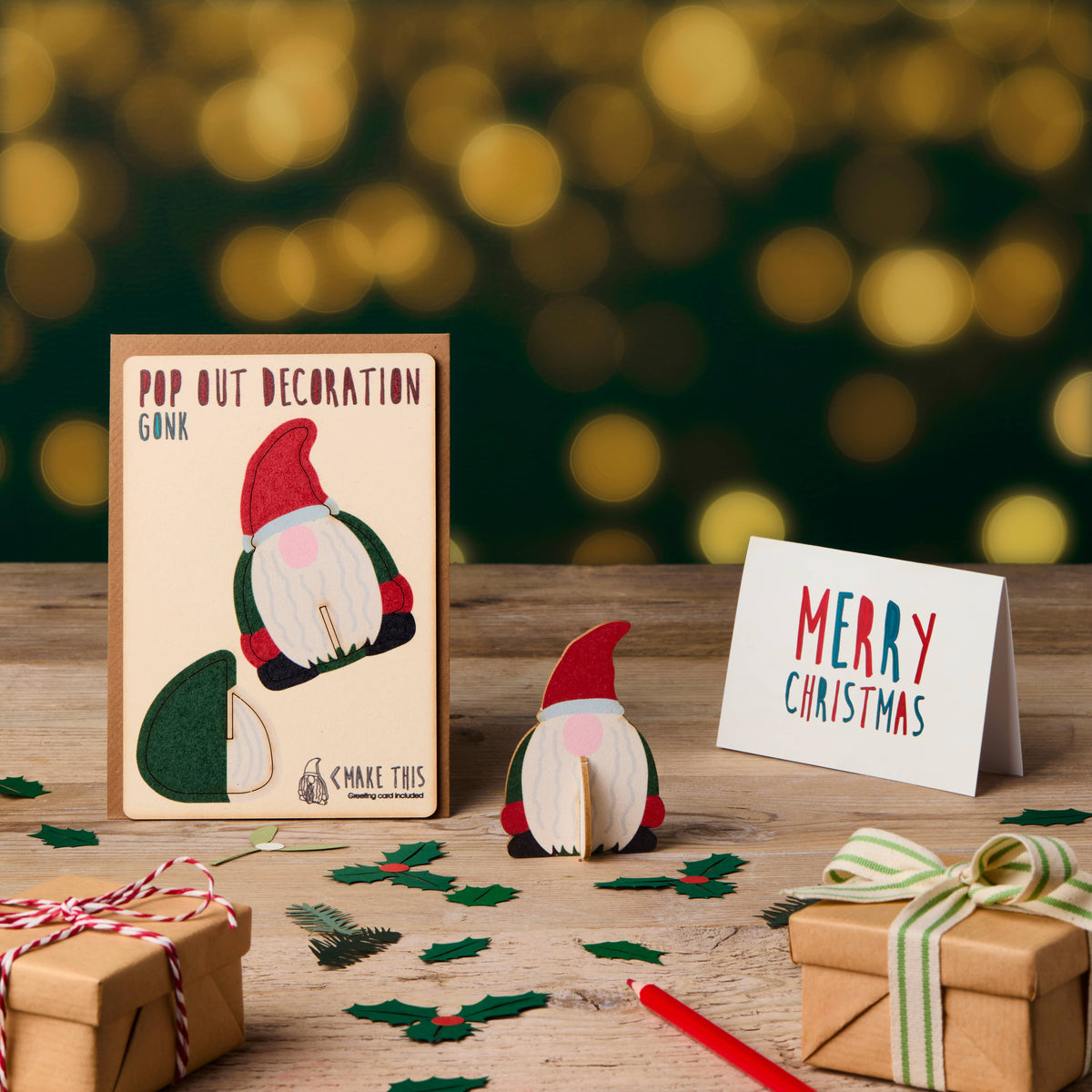 Pop Out Gonk Christmas Card