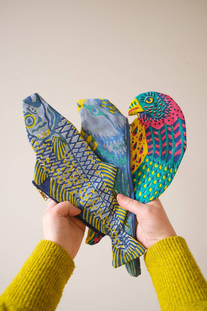 Parrot Fabric Pen & Pencil Case