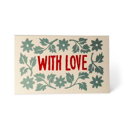 ‘With Love’ Leaves and Stars Mini Gift Cards