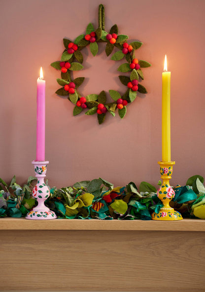 Small Foliage + Berry Felt Wreath