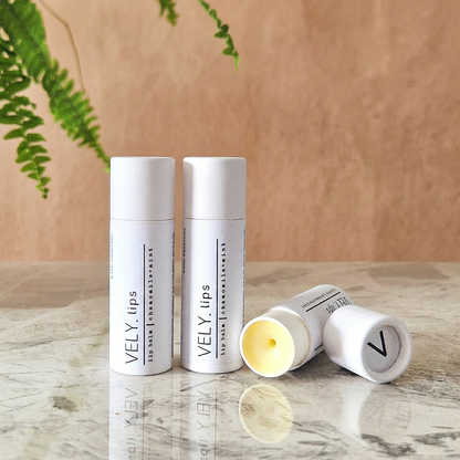 Natural Lip Balm in Paper Tube - Organic Chamomile & Olive Squalane