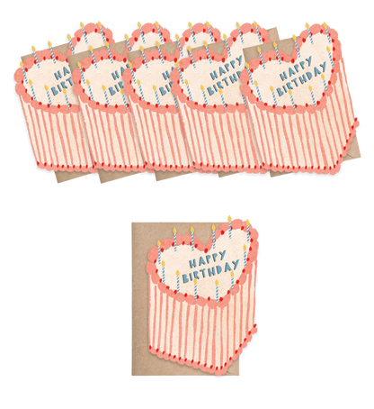 Heart Cake Mini Cards - Box of 6