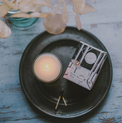 Glass Scented Candle - Winter Moon - Shiso‚ Frankincense & Vetiver