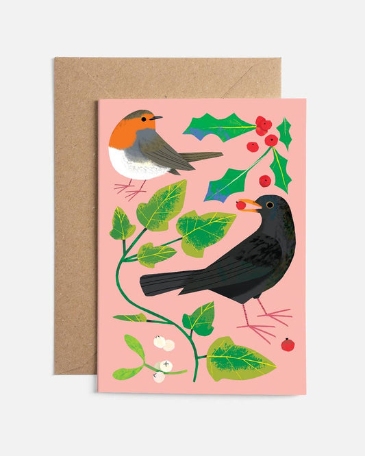 Holly & Ivy Festive Card