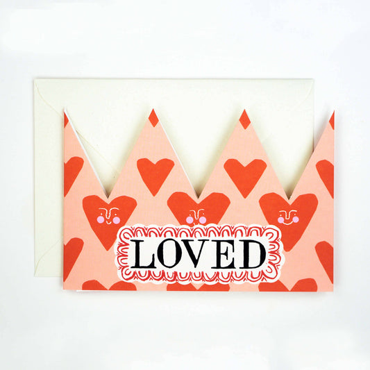 Loved ❤️ Party Hat Card