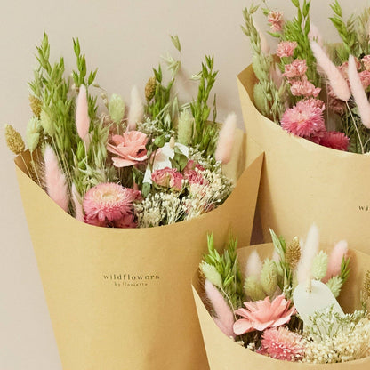 Medium Dried Flower Bouquet - Pink Elegance