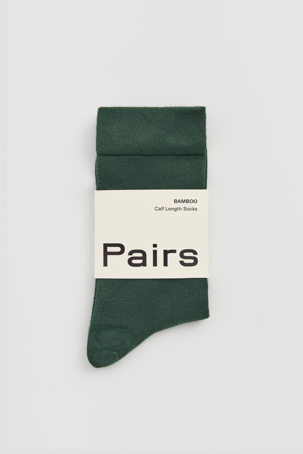 Pairs Glen Green Bamboo Socks