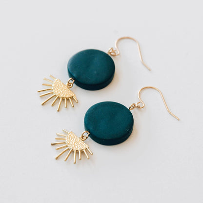 Teal Sunset Drop Earrings