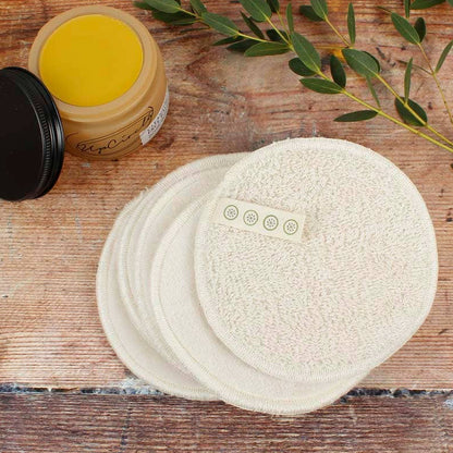 Two in One Organic Cotton Facial Pads Set of 5