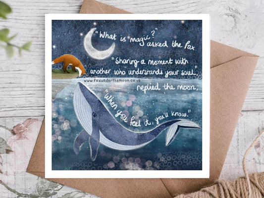 ‘Soul Mates’ Greeting Card - Fox Under The Moon