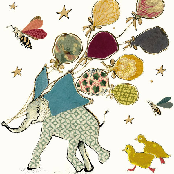 Elephant Parade Gold Foil Birthday Card