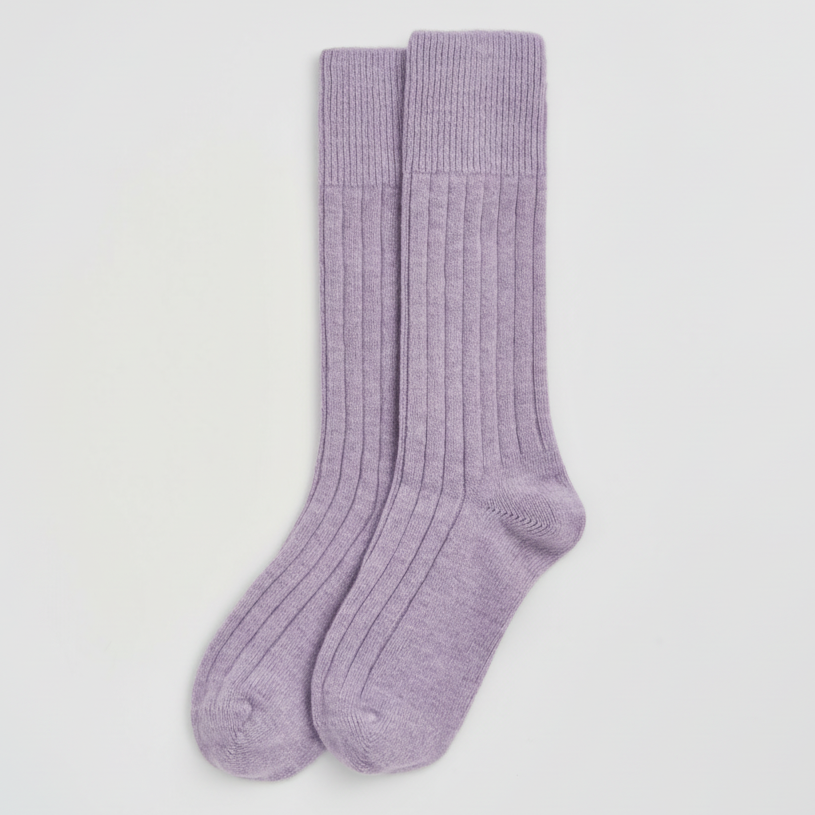 Parma Violet Merino Bed Socks