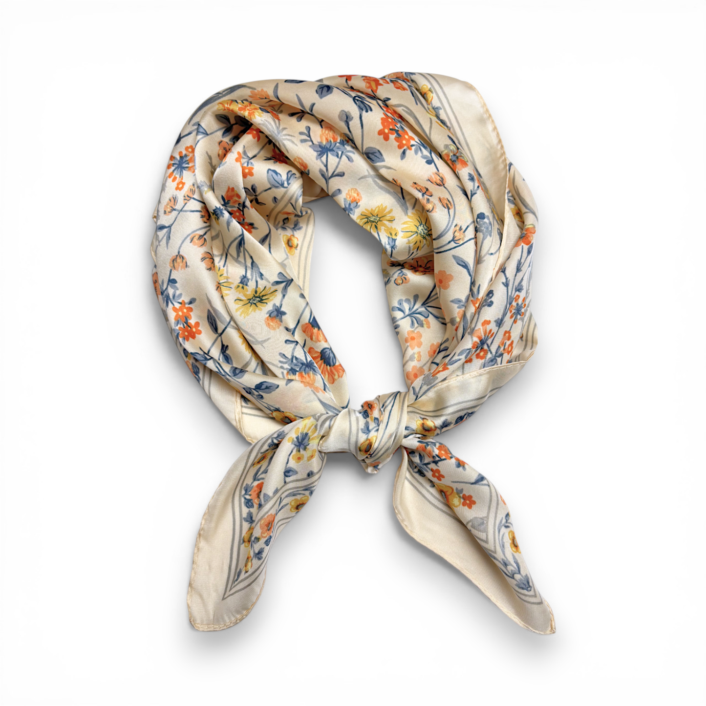 Floralia Silk Touch Neckerchief Bandana Scarf