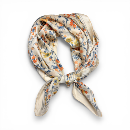 Floralia Silk Touch Neckerchief Bandana Scarf