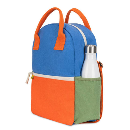 Fluf B Pack Jr Organic Cotton Kids Backpack Cobalt Orange