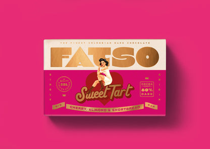 Fatso Sweet Tart Chocolate Cherry Almond & Shortbread Bar