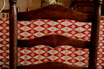 Merlot Seville Star Blockprint Tablecloth