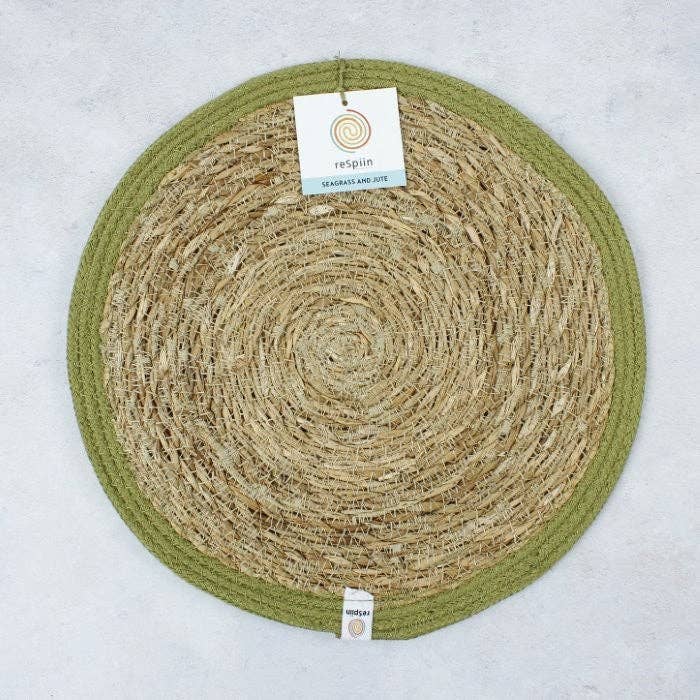 ReSpiin Set of 6 Seagrass & Jute Tablemats