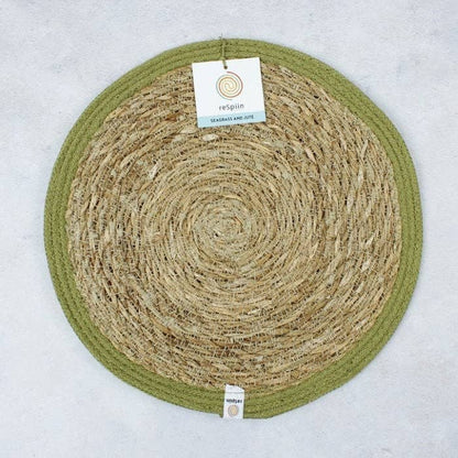 ReSpiin Set of 6 Seagrass & Jute Tablemats