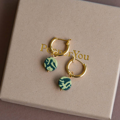 Forest Charm Hoop Earrings