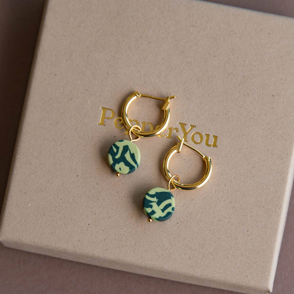 Forest Charm Hoop Earrings