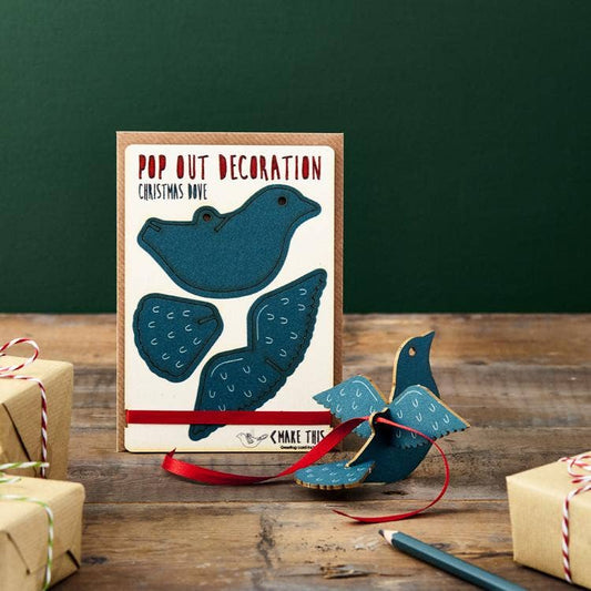 Pop Out Dove Christmas Card