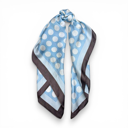 Polka Print Silk Touch Neck Scarf