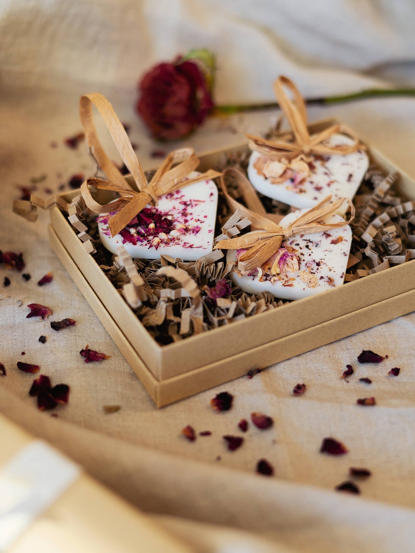 Individual Rose Heart Scented Decoration