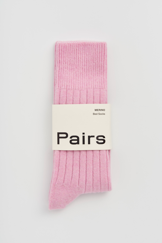 Sugar Pink Merino Bed Socks