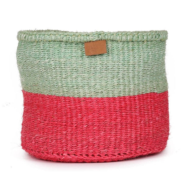 Mimi Mint & Cherry Women’s Cooperative Woven Basket